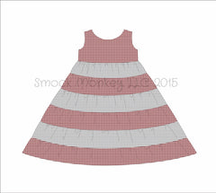 Girl’s ”GARNET and GRAY” gingham cotton sleeveless stacked twirl dress (18m,2t,3t,4t,5t,6t,7t,8t,10t,12t)