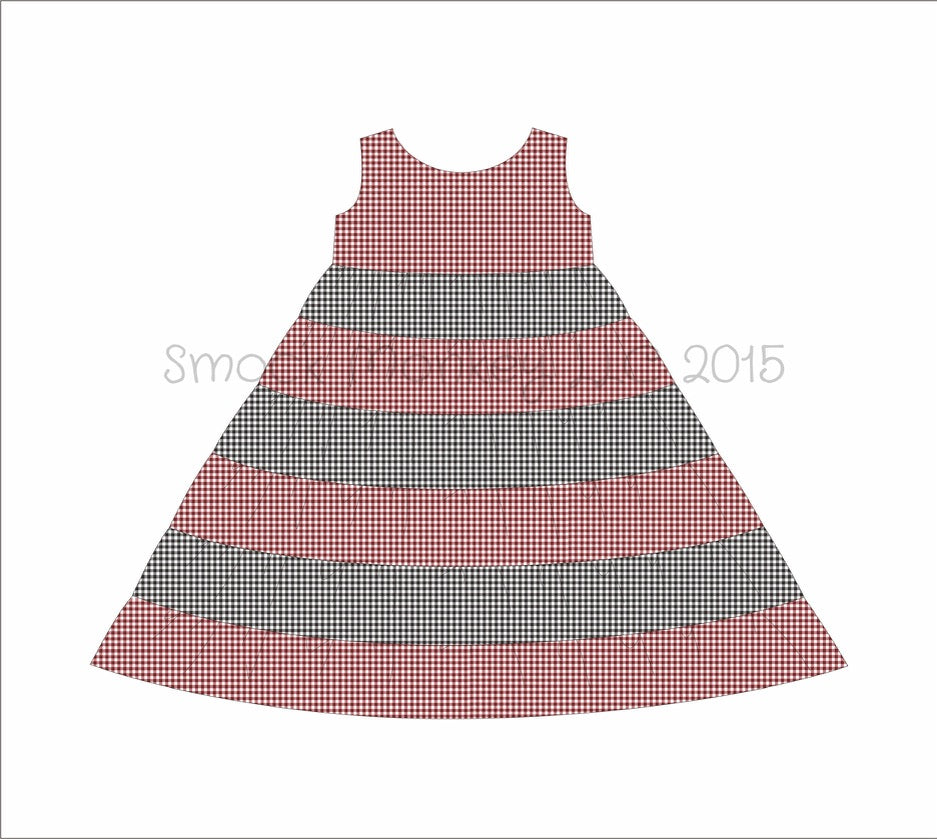 Girl’s “RED and BLACK” gingham cotton sleeveless stacked twirl dress (18m,2t,3t,4t,5t,6t,7t,8t,10t,12t,14t)