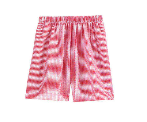 Boy’s red seersucker shorts (9m)