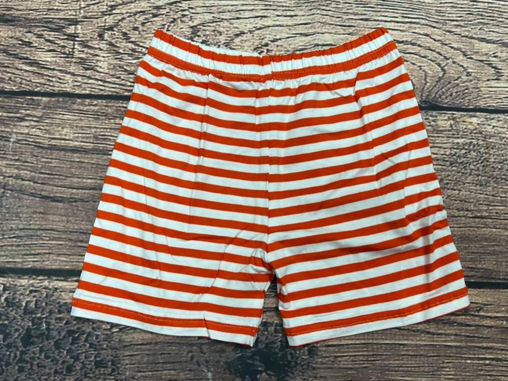 Orange and white striped knit shorts (2t,4t,5t)