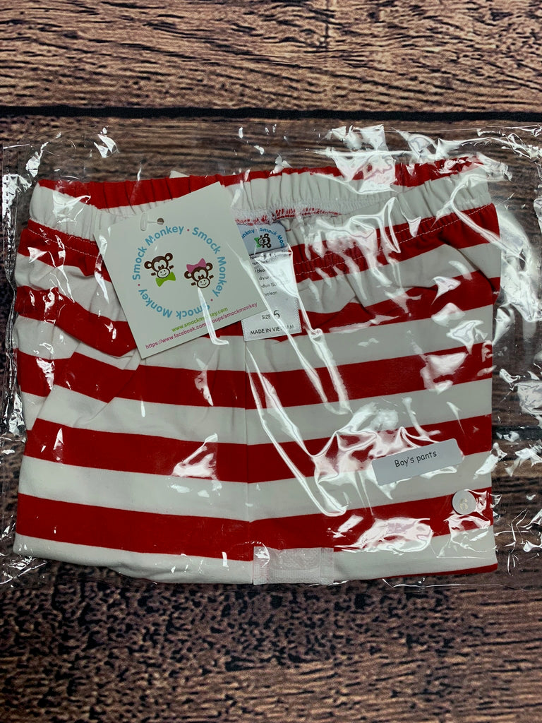 Boy's red striped knit pants (3m)