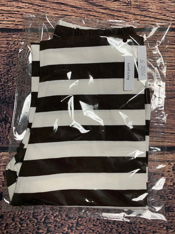 Boy's dark brown striped knit pants (3m,6m)