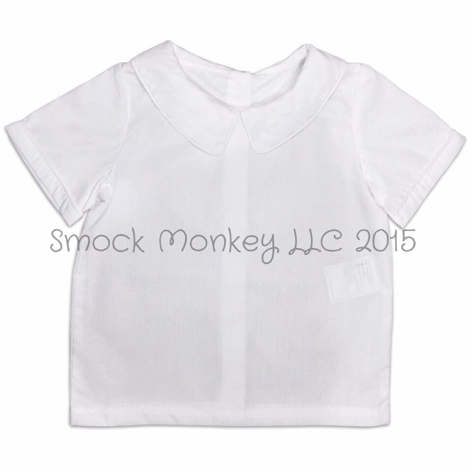 Boy's peter pan collar short sleeve shirt (9m)