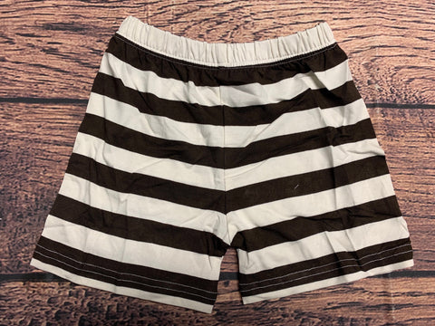 Boy's brown striped knit shorts (6t)