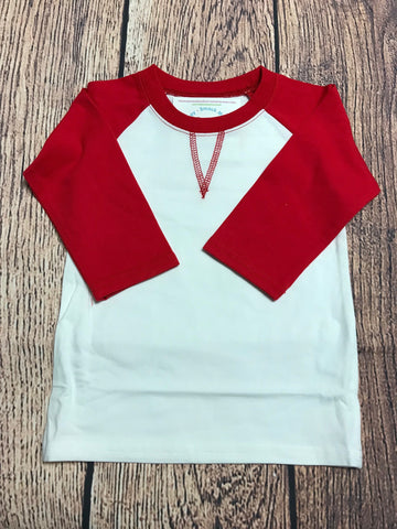 Girl's ST Baseball Tee with Red Sleeves (2t,3t)