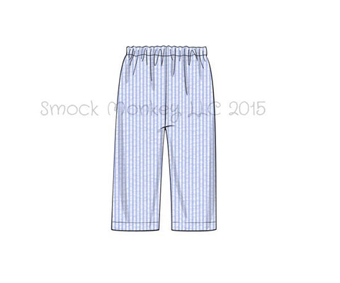 Boy’s blue seersucker pants (3m,9m)