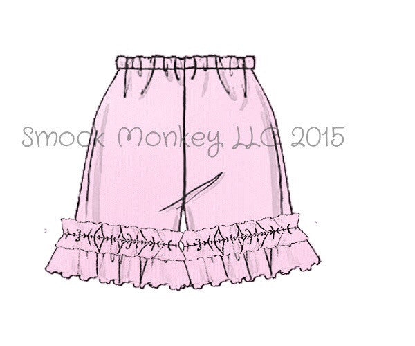 Girl's LIGHT PINK knit ruffle shorts (3m)