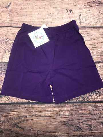 Boys PURPLE knit shorts (6m)
