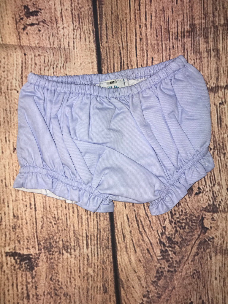 Girls "PERIWINKLE” blue cotton bloomers (NB)